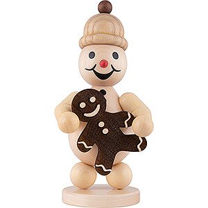 Small Figures & Ornaments Wagner Snowmen Snowman Junior with Gingerbread - Medium Size - 18,5 cm / 7.3 inch