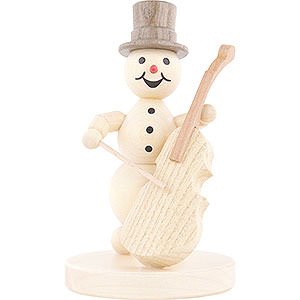 Small Figures & Ornaments Wagner Snowmen Snowman Musician Bass Violin - 12 cm / 4.7 inch
