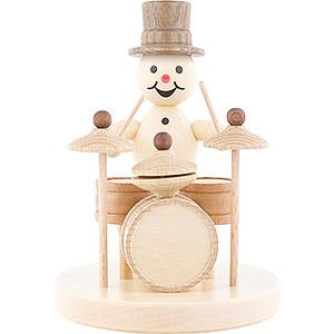 Small Figures & Ornaments Wagner Snowmen Snowman Musician Drums - 12 cm / 4.7 inch
