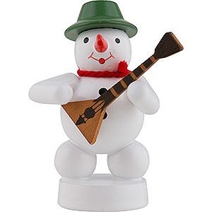 Small Figures & Ornaments Zenker Snowmen Snowman Musician with Balalaika - 8 cm / 3 inch