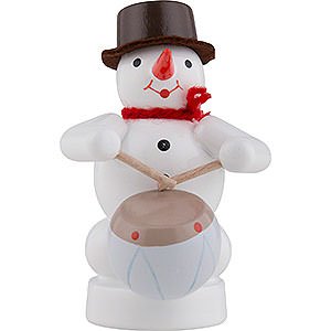 Small Figures & Ornaments Zenker Snowmen Snowman Musician with Drum - 8 cm / 3 inch