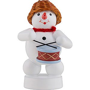 Small Figures & Ornaments Zenker Snowmen Snowman Musician with Drums - 8 cm / 3 inch