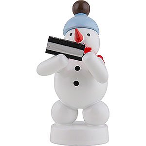 Small Figures & Ornaments Zenker Snowmen Snowman Musician with Harmonica - 8 cm / 3 inch