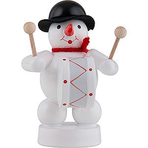 Small Figures & Ornaments Zenker Snowmen Snowman Musician with Kettledrum - 8 cm / 3 inch