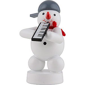 Small Figures & Ornaments Zenker Snowmen Snowman Musician with Melodica - 8 cm / 3 inch