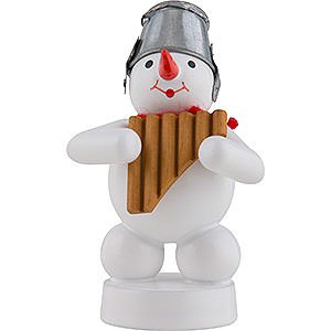 Small Figures & Ornaments Zenker Snowmen Snowman Musician with Panpipes - 8 cm / 3 inch