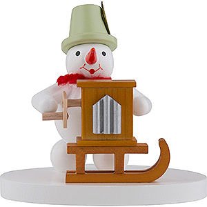 Small Figures & Ornaments Zenker Snowmen Snowman Organ Grinder - 8 cm / 3 inch