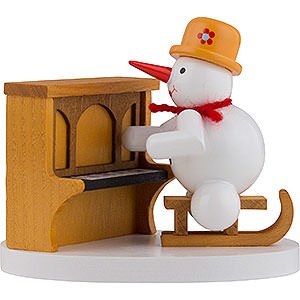 Small Figures & Ornaments Zenker Snowmen Snowman Piano Player - 8 cm / 3 inch