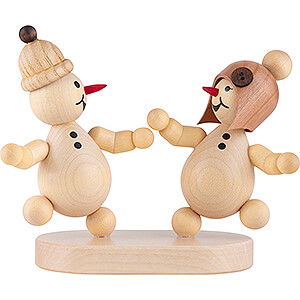 Small Figures & Ornaments Wagner Snowmen Snowman Siblings dancing - 9 cm / 3.5 inch