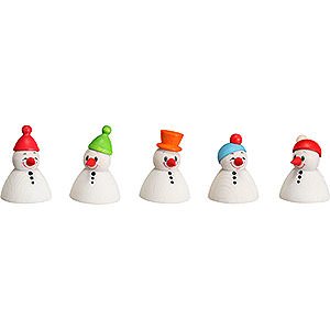 Small Figures & Ornaments Teeter figurines Snowman Teeter Junior, Set of 5 - 4 cm / 1.6 inch