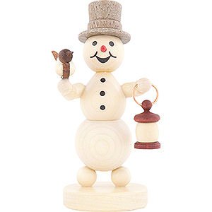 Small Figures & Ornaments Wagner Snowmen Snowman with Lantern and Bird - 12 cm / 4.7 inch