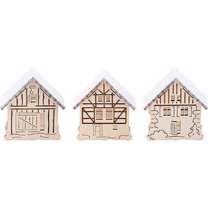 Candle Arches Arches Accessories Snowy Houses for Candle Arch Lamps - 3 pcs. - 5,5x5 cm / 2.2x2 inch