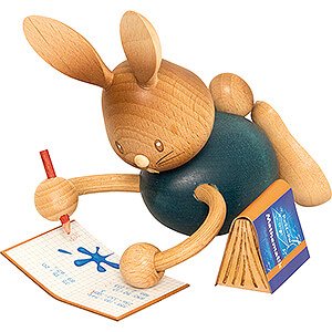 Small Figures & Ornaments Kuhnert Stupsi Rabbits Snubby Bunny Home Schooling with Exercise Book - 12 cm / 4.7 inch