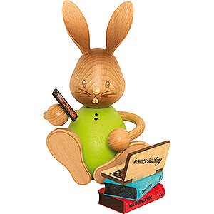 Small Figures & Ornaments Kuhnert Stupsi Rabbits Snubby Bunny Home Schooling with Laptop - 12 cm / 4.7 inch