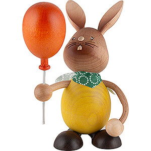 Small Figures & Ornaments Easter World Snubby Bunny with Balloon - 14 cm / 5.5 inch