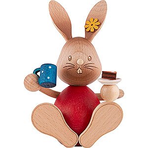 Small Figures & Ornaments Easter World Snubby Bunny with Cake - 12 cm / 4.7 inch