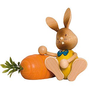 Small Figures & Ornaments Easter World Snubby Bunny with Carrott - 12 cm / 4.7 inch