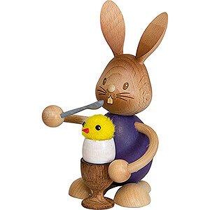 Small Figures & Ornaments Easter World Snubby Bunny with Eggcup and Chick - 12 cm / 4.7 inch