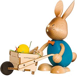 Small Figures & Ornaments Easter World Snubby Bunny with Wheelbarrow - 12 cm / 4.7 inch