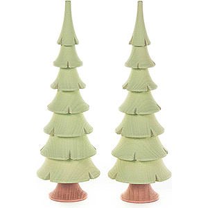 Small Figures & Ornaments Decorative Trees Solid Wood Trees - Bright Green - 2 pieces - 14,5 cm / 5.7 inch