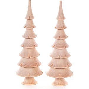 Small Figures & Ornaments Decorative Trees Solid Wood Trees - Natural - 2 pieces - 14,5 cm / 5.7 inch