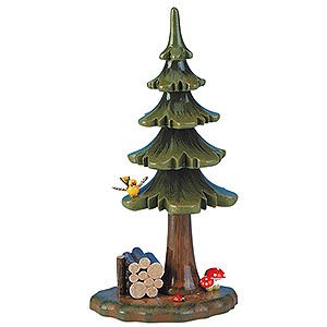 Kleine Figuren & Miniaturen Hubrig Blumenkinder Sommerbaum mit Holzstapel - 16 cm