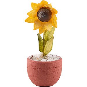 Kleine Figuren & Miniaturen Flade Flachshaarkinder Sonnenblume im Topf - 2,8 cm