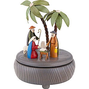 Spieldosen Weihnachten Spieldose Christi Geburt - grau - 18 cm