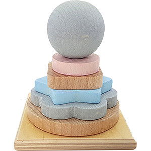 Wooden Toys Construction games Stacking Tower Nature - 11 cm / 4.3 inch