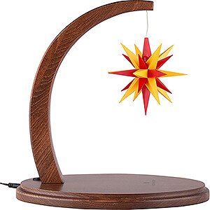 Advent Stars and Moravian Christmas Stars Herrnhuter Product Finder Star Arch Walnut with A1e Yellow-Red - 29 cm / 11.4 inch