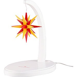 Advent Stars and Moravian Christmas Stars Herrnhuter Product Finder Star Arch White with A1e Yellow-Red - 29 cm / 11.4 inch