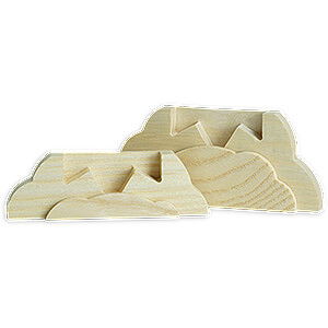 Weihnachtsengel Kurzrockengel im Stern (Blank) Sternhalterung fr Engel im Sternklein, 2er Set, natur