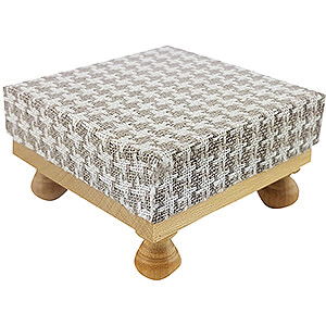 Wooden Toys Doll's Houses Stool With Fabric Cover 'Rustic'