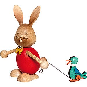 Small Figures & Ornaments Kuhnert Stupsi Rabbits Stupsi Bunny with Duck - 12 cm / 4.7 inch