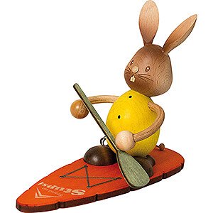 Kleine Figuren & Miniaturen Osterartikel Stupsi Hase auf Stand up Board - 12 cm