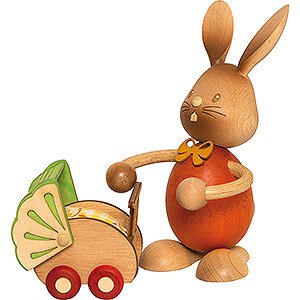 Kleine Figuren & Miniaturen Osterartikel Stupsi Hase mit Kinderwagen - 12 cm