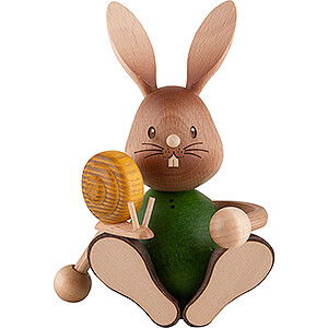 Kleine Figuren & Miniaturen Osterartikel Stupsi Hase mit Schnecke - 12 cm