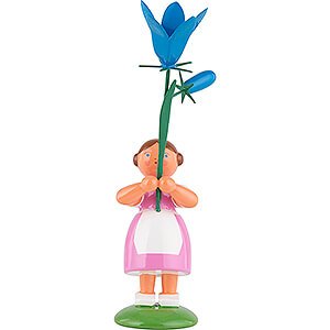 Small Figures & Ornaments WEHA Flower Children Summer Flower Girl with Summer Blue-Bell - 12 cm / 4.7 inch