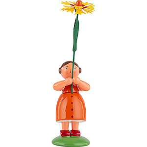 Small Figures & Ornaments WEHA Flower Children Summer Flower Girl with Yellow Blanket Flower - 12 cm / 4.7 inch