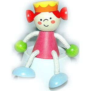 Wooden Toys Construction games Swinging Figure Princess - 12 cm / 4.7 inch