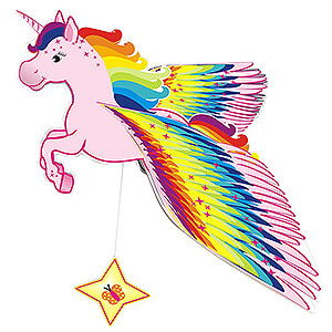 Wooden Toys Construction games Swinging Unicorn - 20 cm / 7.9 inch