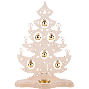 World of Light Candle Holder Misc. Candle Holders Tea Light Holder - Christmas Tree with Golden Baubles - 30,5 cm / 12 inch
