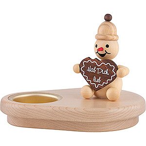 World of Light Candle Holder Misc. Candle Holders Tea Light Holder - Junior with Gingerbread Heart - 8 cm / 3.1 inch