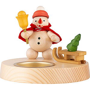 World of Light Candle Holder Santa Claus Tea Light Holder - Snowman Santa Claus with Sledge - 8 cm / 3.1 inch