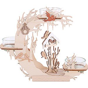 Lichterwelt Kerzenhalter Sonstige Teelichtkranz Vogelhaus - 15 cm