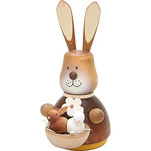 Small Figures & Ornaments Easter World Teeter Bunny with Babies Natural - 9,8 cm / 3.9 inch