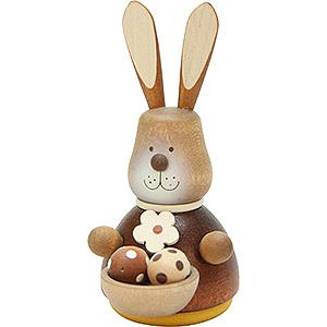 Small Figures & Ornaments Easter World Teeter Bunny with Egg-Basket Natural - 9,8 cm / 3.9 inch