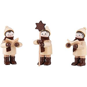 Kleine Figuren & Miniaturen Thiel-Figuren Thiel-Figur Kurrendefiguren - natur - 3-teilig - 7,5 cm