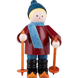 Kleine Figuren & Miniaturen Thiel-Figuren Thiel-Figur Skifahrer - bordeauxrot - 6,5 cm