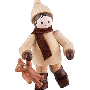 Kleine Figuren & Miniaturen Thiel-Figuren Thiel-Figur Winterkind mit Teddy - 6 cm